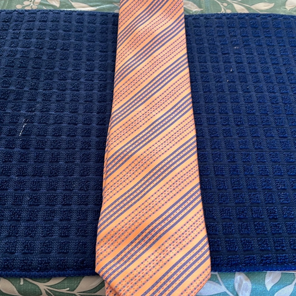 Beautiful orange with blue tones Stefano Ricci tie